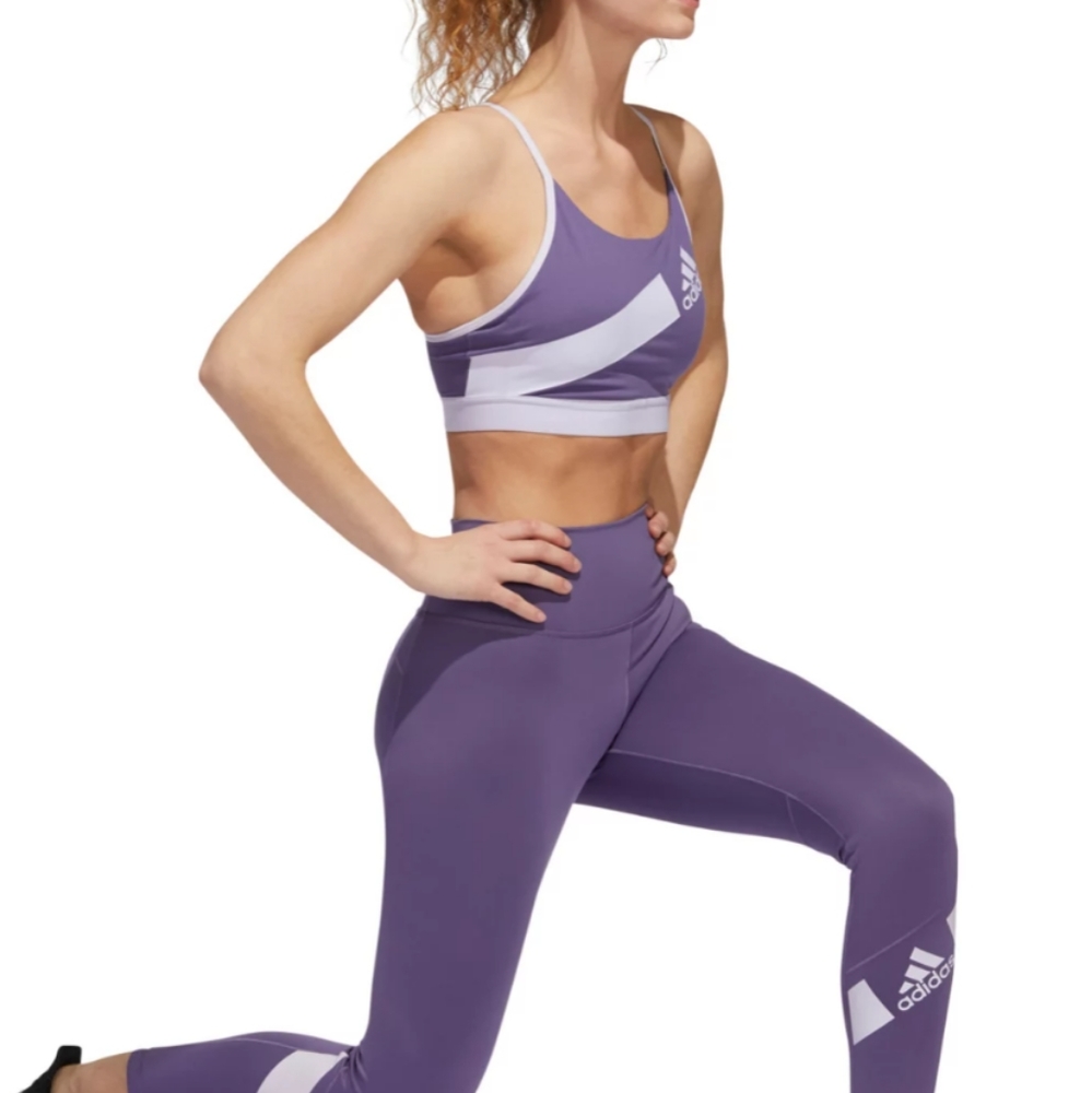 NWT Adidas Purple Training Sports Bra Sz L